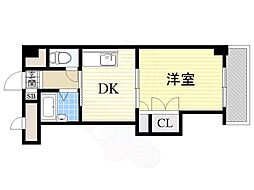 新大阪グランドハイツ北 1DKの間取図画像