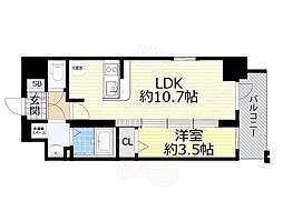 エスリード新大阪ザマーク 1LDKの間取図画像