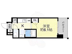 ララプレイス新大阪シエスタ 1Kの間取図画像