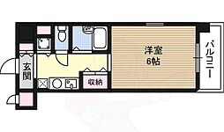 サンロード新大阪2 1Kの間取図画像