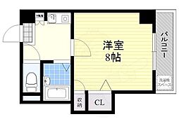 メルヘンハイツ 1Kの間取図画像