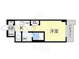 エステムコート新大阪XVIIベイス 1Kの間取図画像