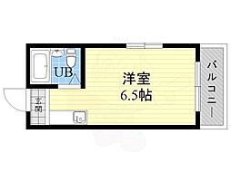 バルビゾン新大阪 ワンルームの間取図画像