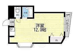 ハイツ上新小松 ワンルームの間取図画像