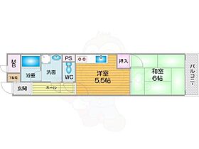 シュテルンパラスト鈴栄  ｜ 大阪府大阪市住之江区東加賀屋１丁目11番21号（賃貸マンション1DK・2階・32.50㎡） その2