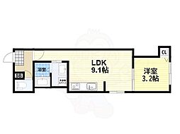 Haq Terrace 1LDKの間取図画像