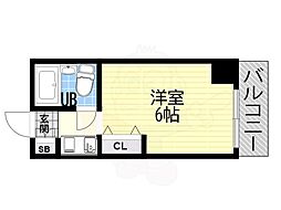 朝日プラザパレ・セーヌ ワンルームの間取図画像