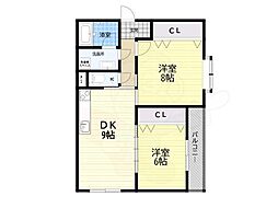 セルヴィ・住吉川 2DKの間取図画像