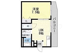 アポロシャルム 1LDKの間取図画像