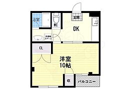 ピジョン花園 1DKの間取図画像