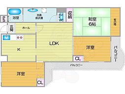 エスポワール住之江公園 3LDKの間取図画像