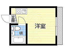 EST玉出 ワンルームの間取図画像