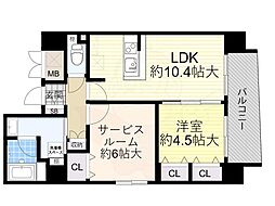 メゾンアッシュ 1SLDKの間取図画像