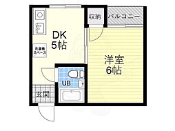 マンションフジタケ 1DKの間取図画像