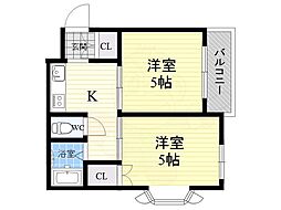 フレンドハイツ 2Kの間取図画像