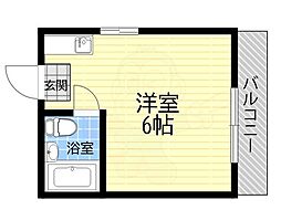 パーク・シティ東加賀屋 ワンルームの間取図画像
