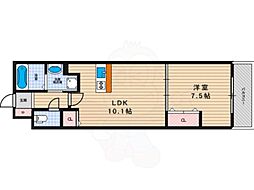 ワイハイツ栄和 1SLDKの間取図画像