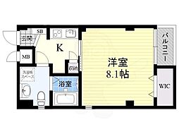 エムズコートタマデ 1Kの間取図画像