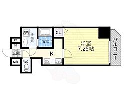 Halu花園町 1Kの間取図画像