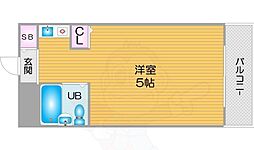 フェリーチェ帝塚山 ワンルームの間取図画像
