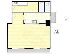 Lメゾン大物 ワンルームの間取図画像