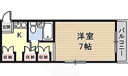 サンシティ21 ワンルームの間取図画像