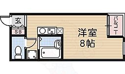 プラザ武庫川 ワンルームの間取図画像