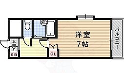 Lメゾン大物 1Kの間取図画像