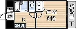 ローズコーポ阪神尼崎 1Kの間取図画像