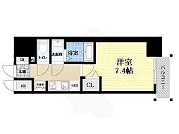 ファーストフィオーレ尼崎グランウエスト 1Kの間取図画像