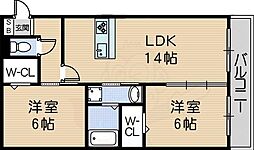 エクセルコート 2LDKの間取図画像