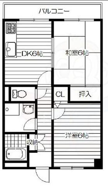 大阪府堺市堺区戎之町東３丁(賃貸マンション2DK・4階・43.00㎡)の写真 その2