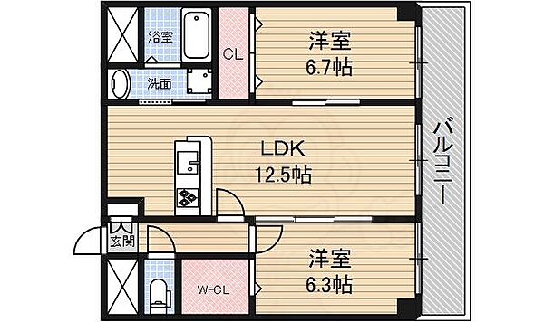 The Legend of Sakai ｜大阪府堺市堺区櫛屋町東３丁(賃貸マンション2LDK・8階・55.80㎡)の写真 その2