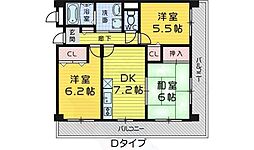 ロトルア 3DKの間取図画像