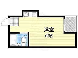 サンシャイン8 ワンルームの間取図画像