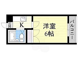 サワーハイツ北庄町 1Kの間取図画像