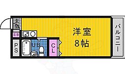 ランピオーネ・1992 ワンルームの間取図画像