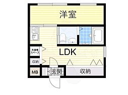 ブランカ堺東 1LDKの間取図画像