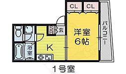 のいらんと 1Kの間取図画像