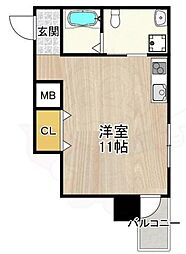 ディアコート宿屋町 ワンルームの間取図画像