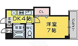 ラフォーレ中之町 1Kの間取図画像