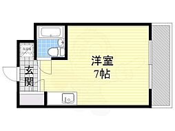 コーストサイド湊 ワンルームの間取図画像