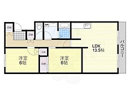 シェーンハイト 2LDKの間取図画像