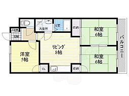 メゾン住吉 3LDKの間取図画像