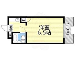 ドリームハイツ ワンルームの間取図画像
