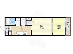 Act南向陽一丁 1LDKの間取図画像