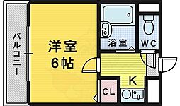 トゥリオーニ堺2 1Kの間取図画像