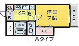 ロイヤル蔵前 1Kの間取図画像