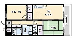グランディオス大和 2LDKの間取図画像