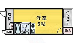 宿院ピア ワンルームの間取図画像